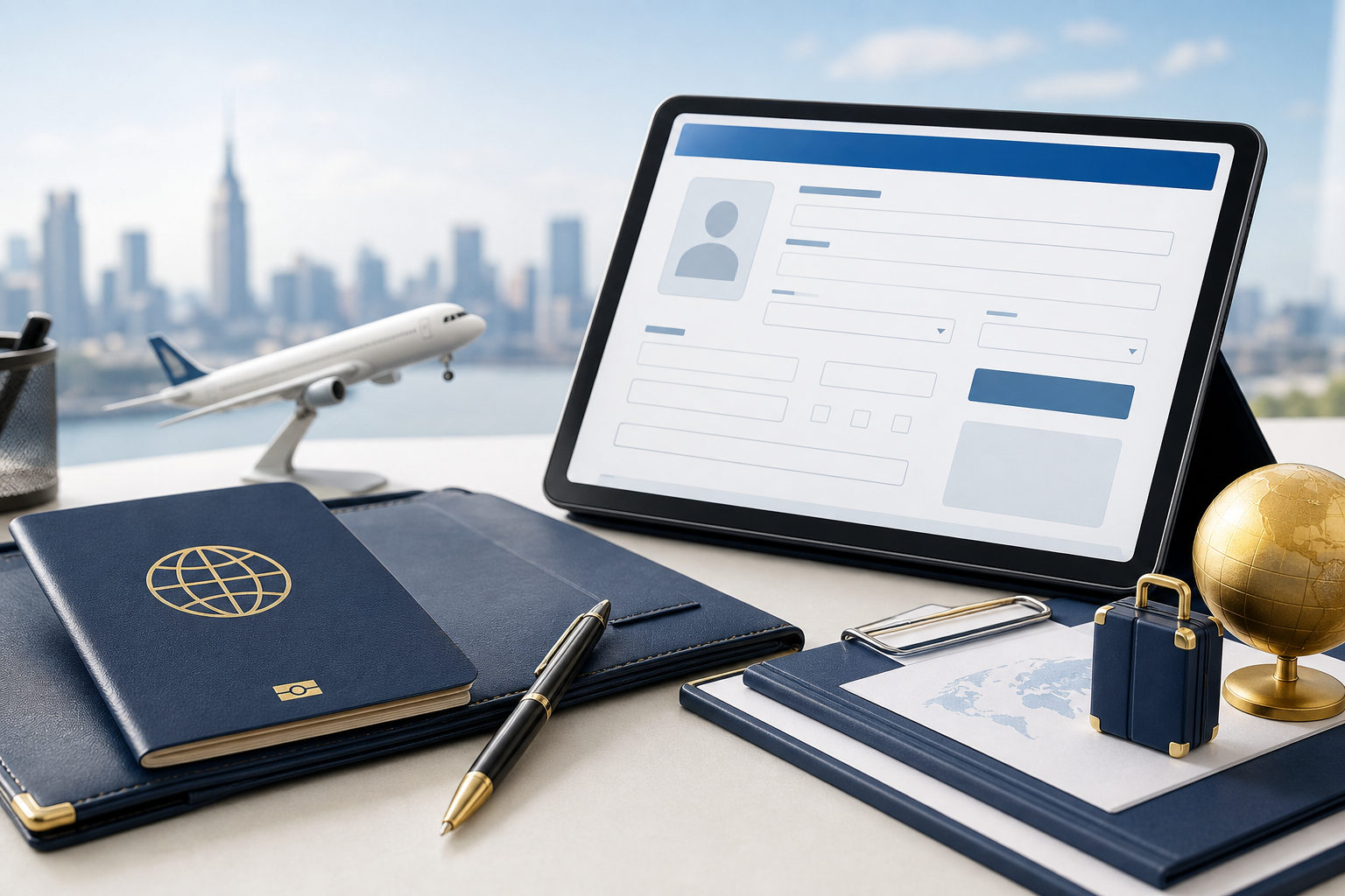 Formulario digital y documentos para visa de Estados Unidos